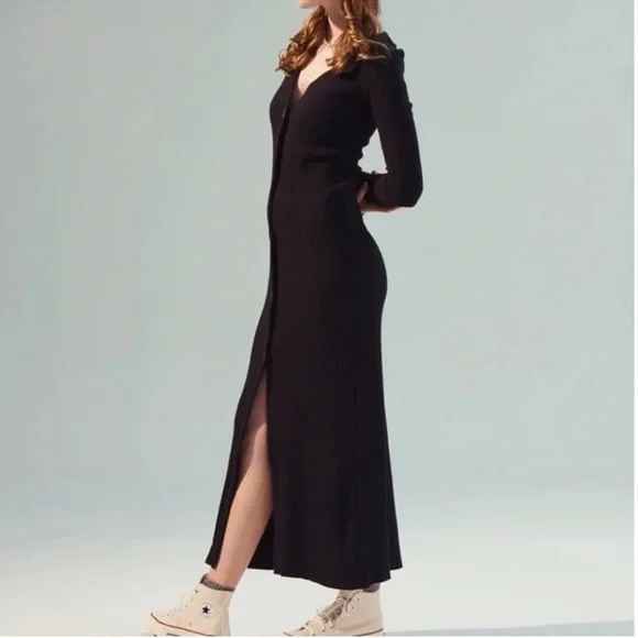 fit white dress Anecdote U-Neckline Knee Length Dress White